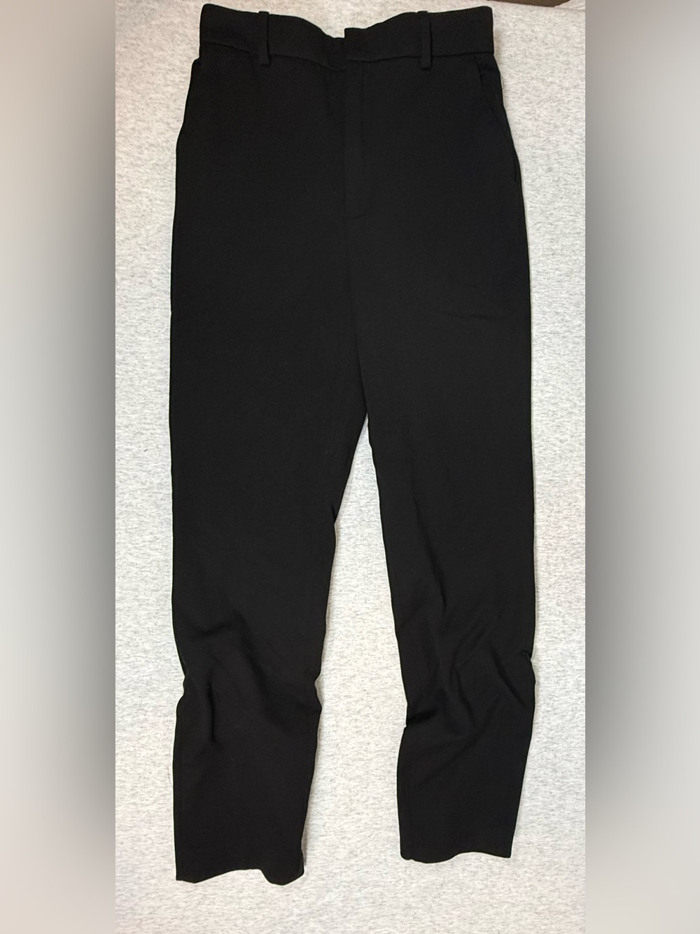 Zara High-Waisted Cropped Tailored Trousers Black - Size XS